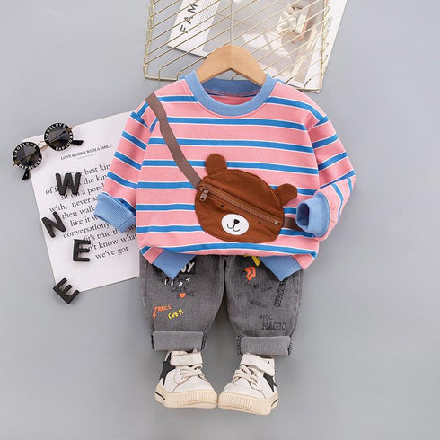 Spring and Autumn Boys' Wear Two-Piece Set